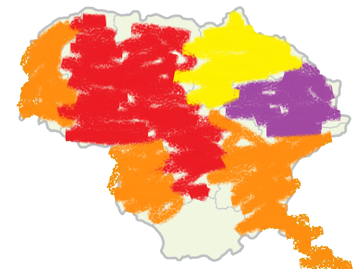 Vaizdas:Encefalito paplitimas Lietuvoje 2021m.png