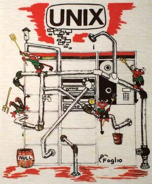 1976 original BSD PDP-11 Phil Foglio Daemon logo.jpg
