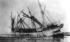 Barkas peter iredale britanija ramusis vandenynas paskendes.jpg