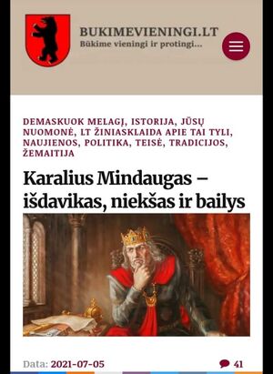 Bukime vieningi karalius mindaugas isdavikas.jpg