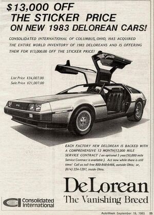 Delorean reklama masina automobilis.jpeg