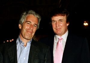 donald trump with known horrible person jeffery epstein