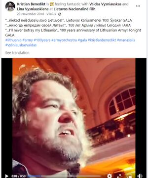 Kristian benedikt vaidas vysniauskas niekad neisduosiu savo Lietuvos facebook.jpg