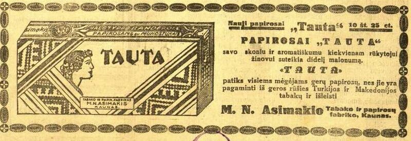 Vaizdas:Papirosų „Tauta“ reklama.jpg