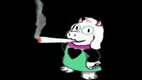 ralsei smoking a fat blunt